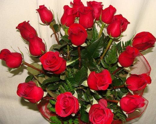 Dê buquês de rosas