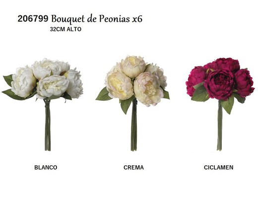 Bouquet de pivoines artificielles