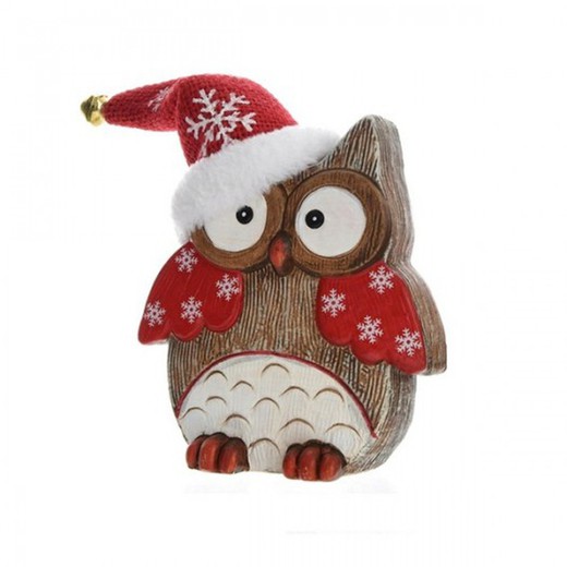 HIBOU + BONNET AVEC AILES "FLOCON DE NEIGE"