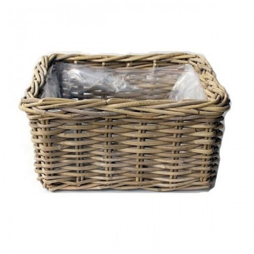 CENTRO CUADRADO RATTAN 30 X 30 X H15 CM.