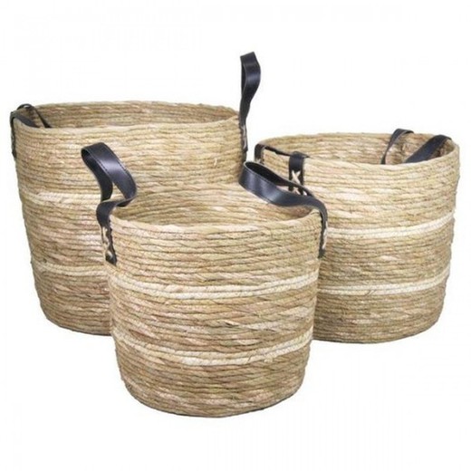 AMBON NATURAL BASKETS 2 HANDLES