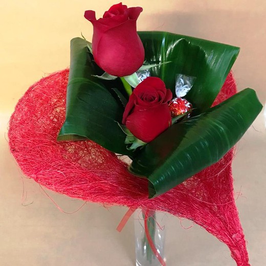 Corazón con Rosas Naturales San Valentín