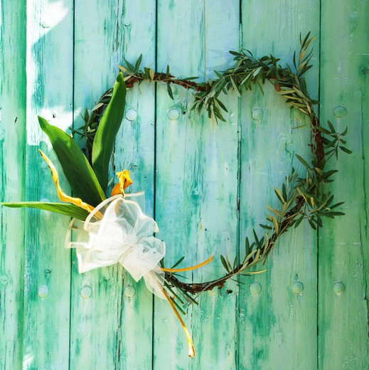 Detalle puerta Bienvenida corazón sureño