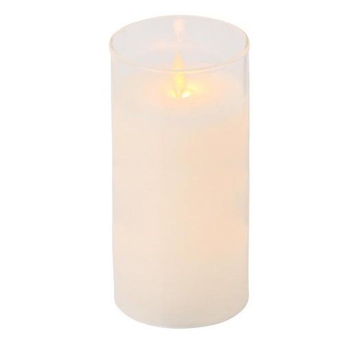 Glass Candle White