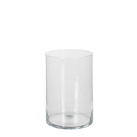 Vaso de cristal cilíndrico