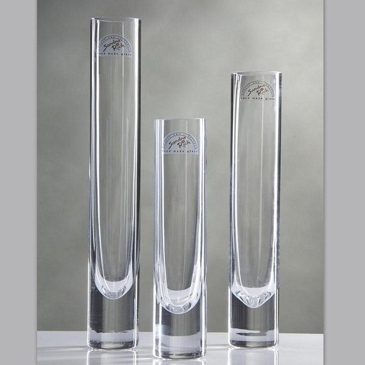 Vase tube en verre