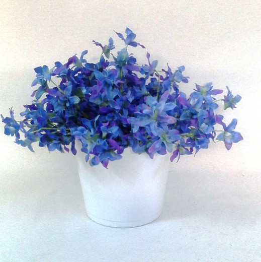 Dendrobium de vaso de flores de cerâmica artificial