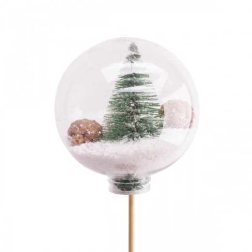 PICK BALL TRANSP. + DECO TREE NEV. Ø8 X 50CM (10U)