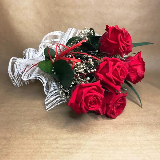 Ramo 20 Rosas Secas Dark Red — Floresfrescasonline