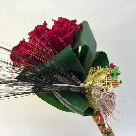 Bouquet de 6 roses rouges pour Sant Jordi