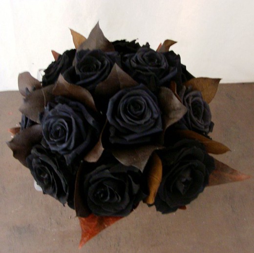 Preservado rosas negras Bouquet de noiva