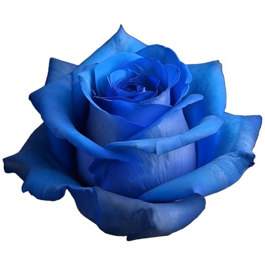 Rose teintée de bleu