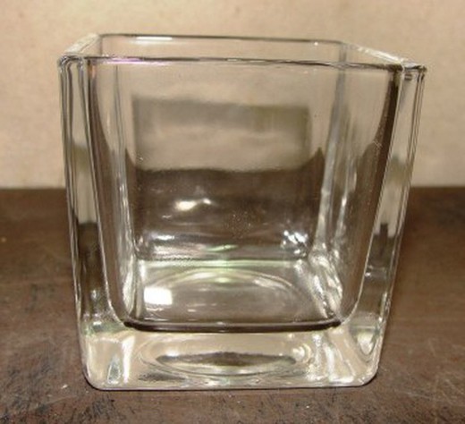 Castiçal de vidro quadrado Caja 12 uds.