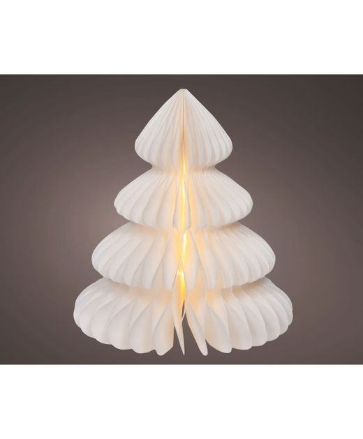 Árbol de Papel Blanco Y Led Ø42 X H48Cm.