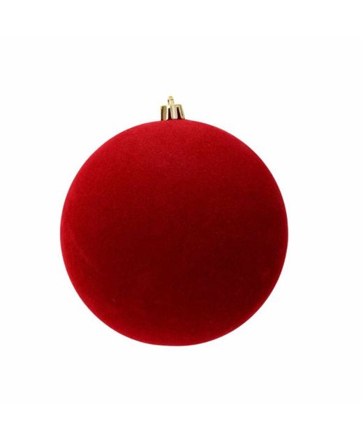 Bola de Navidad de Terciopelo Granate Ø 8Cm. (Tubo 9U.)