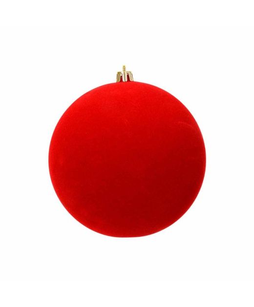 Bola de Navidad de Terciopelo Rojo Ø12Cm.