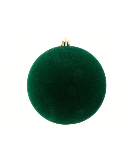 Bola de Navidad de Terciopelo Verde Pino Ø8Cm. (Tubo 9U.)