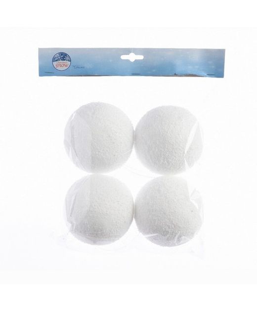 Bola de Navidad Nevada Blanca Ø 10Cm (4U.)