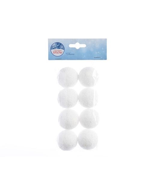 Bola de Navidad Nevada Blanca Ø 4Cm. (8U.)