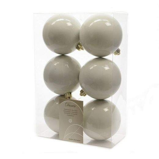 BOLA DE PLÁSTICO Ø8 cm. MARFIL