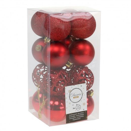 BOLA NAVIDAD PLÁST.  Ø6CM (16U)