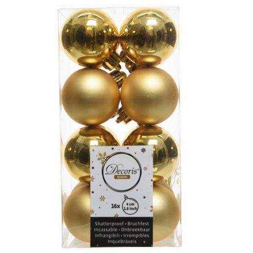 BOLA NAVIDAD PLÁSTICO ORO BRILL.+ MATE