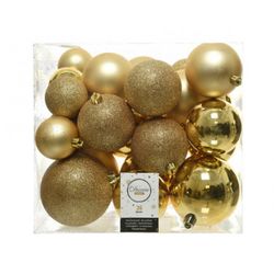 BOLA NAVIDAD PLÁSTICO ORO BRILL.+ MATE