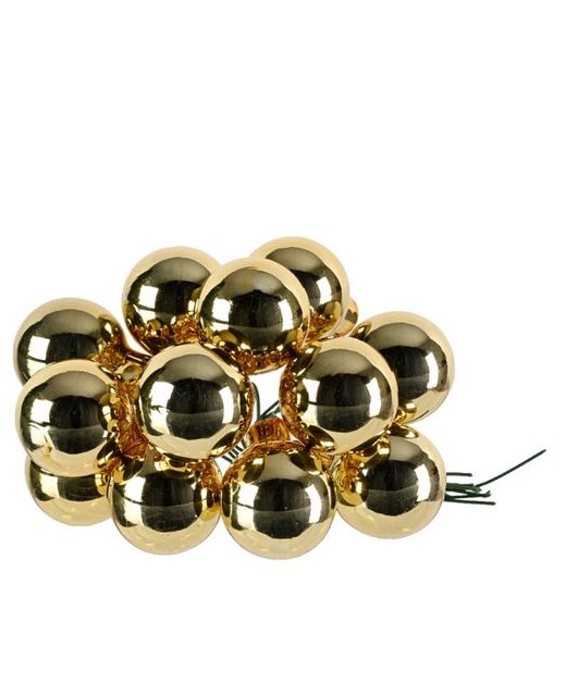 Bolas Navidad Oro Brillante - Ramillo Ø2,5Cm. (144U.)