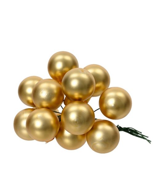 Bolas Navidad Oro Mate - Ramillo Ø2Cm. (144U.)