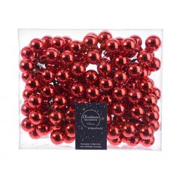 Bolas Navidad Rojas Brillantes - Ramillo Diámetro 2Cm 144U