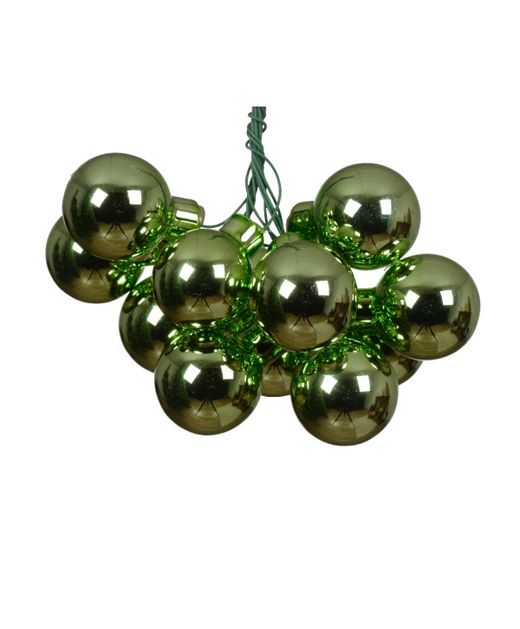 Bolas Navidad Verde Brillante - Ramillo Ø2Cm. (144U.)