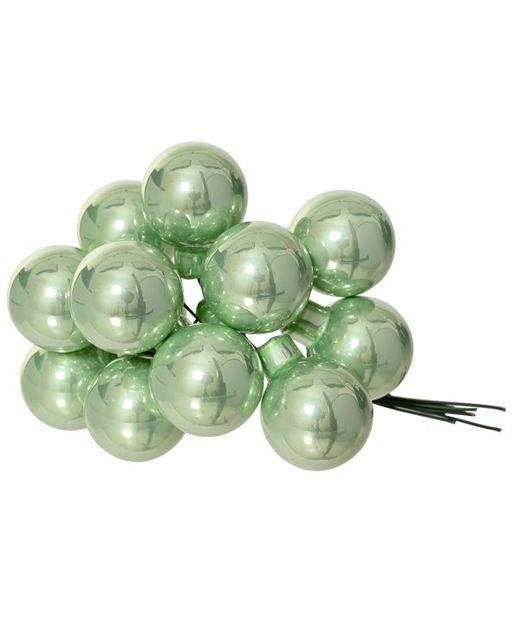 Bolas Navidad Verde Matcha Brillante - Ramillo Ø2Cm. (144U.)