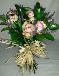 Bouquet de mariée de roses de campagne