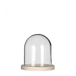 CAMPANA CRISTAL + BASE MADERA