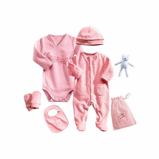 Canastilla Ropa Bebé Rosa