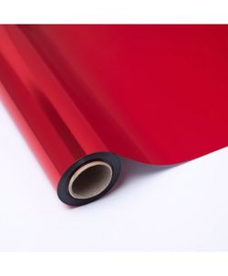 CELOFÁN METALIZADO ROJO Y PLATA 70cm. X 50mts.