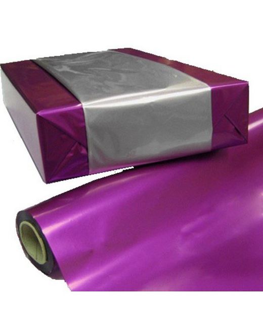 CELOFÁN OPACK FUCSIA Y PLATA 70cm. X 50mts.