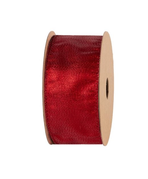 Cinta Con Efecto Brillante Roja 63Mm. X 10Mts.