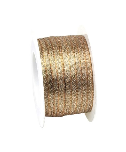 Cinta Con Efecto Metálico delgada Oro 5Mm. X 50Mts.