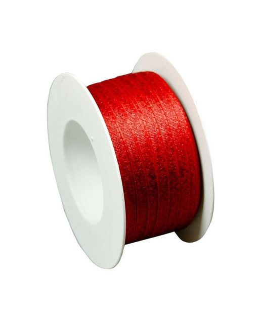 Cinta Con Efecto Metálico delgada Roja 5Mm. X 50Mts.