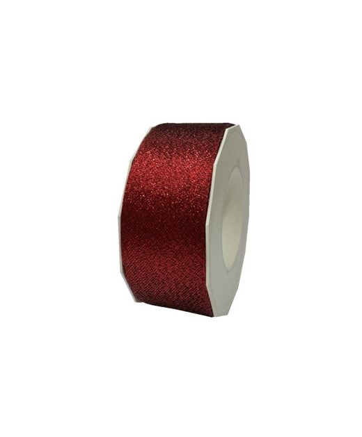 Cinta Con Efecto Metálico "Helsinki" Roja 40Mm. X 20Mts.