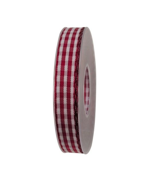 Cinta de Cuadros "Scotland" Granate Y Blanco 15Mm. X 20Mts.
