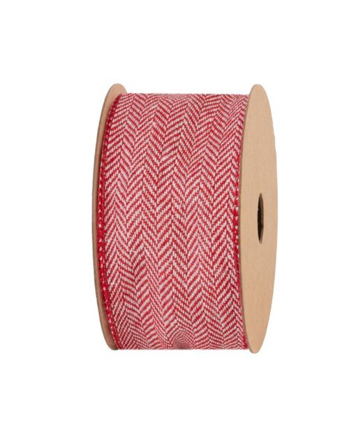 Cinta de Saco "Vela" Roja Y Blanca 63Mm. X 10Mts.