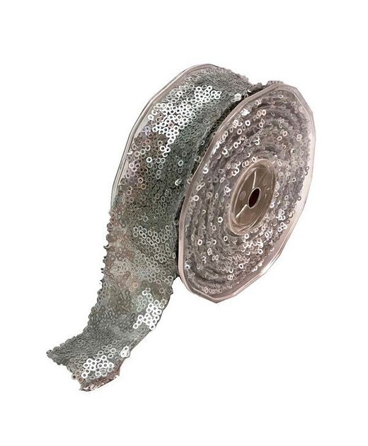 Cinta Lentejuelas Plata 38Mm. X 10Mts.