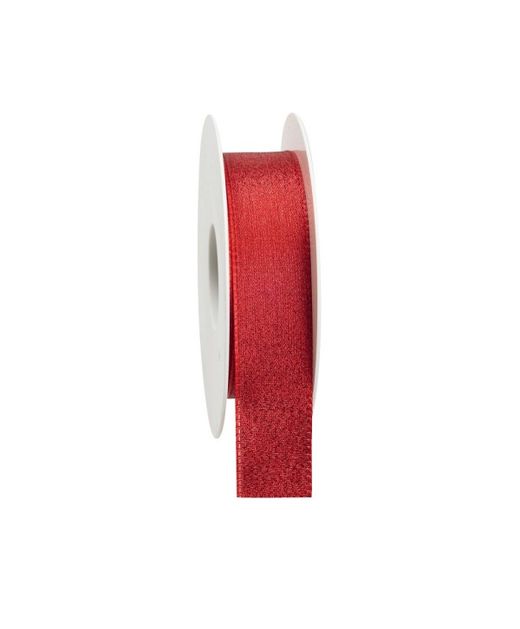 Cinta Rojo Claro Con Efecto Metálico 25Mm. X 25Mts.