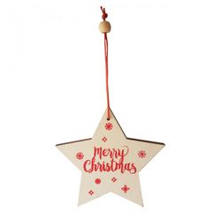 Colgante Estrella "Merry Christmas" Diámetro 11 X 11Cm.