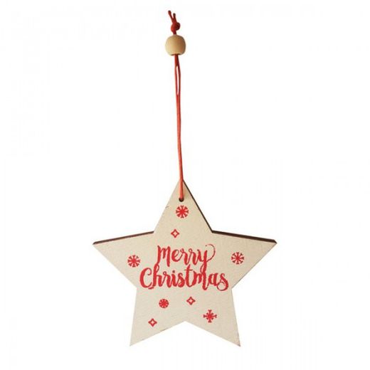 Colgante Estrella "Merry Christmas" Diámetro 11 X 11Cm.