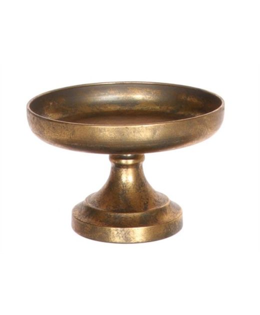 Copa de Metal Oro Con Pie Ø24,5 X H16,5Cm.