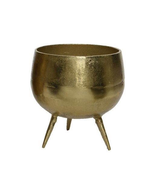 Copa de Metal Oro Con Tres Patas Ø16,5 X H20Cm.