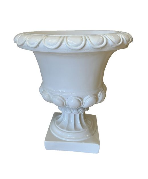 Copa de Poliresina Clásica Griega Blanca Ø37 X H39Cm.